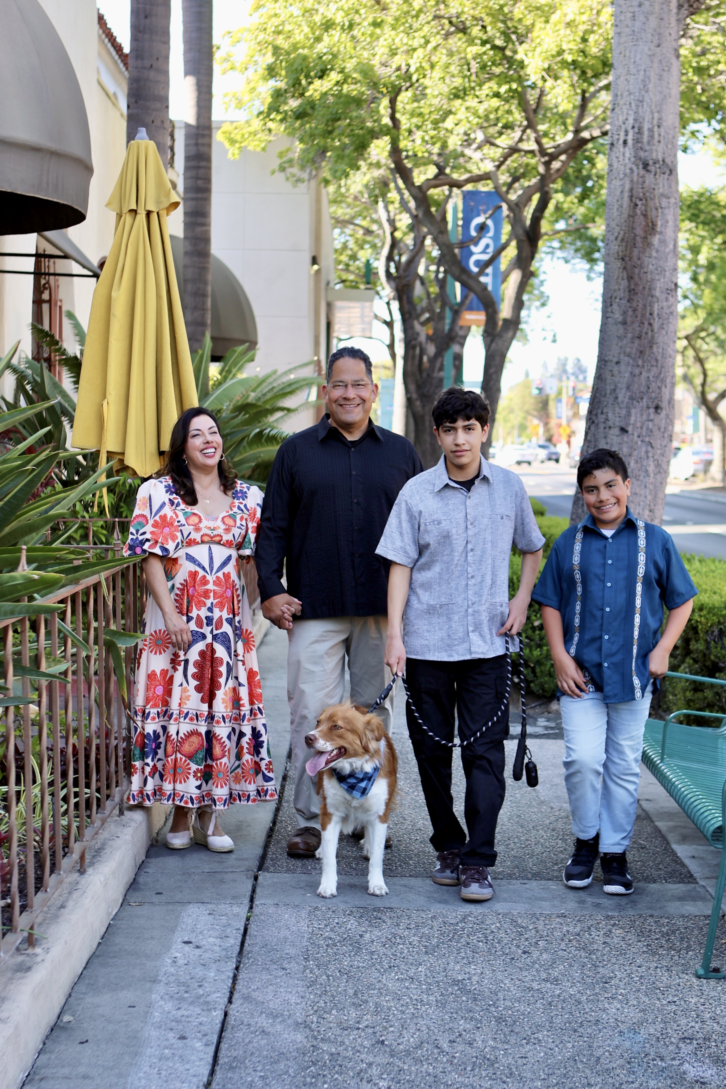 Oscar Valadez with his family in Fullerton